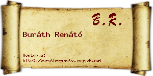 Buráth Renátó névjegykártya